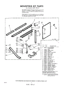 06 - Mounting Kit parts for Whirlpool Air Conditioner ADF29041 / from AppliancePartsPros.com