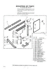 06 - Mounting Kit parts for Whirlpool Air Conditioner ADF29042 / from AppliancePartsPros.com