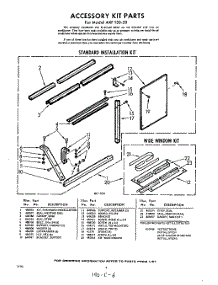 06 - Accessory parts for Whirlpool Air Conditioner AXF13020 / from AppliancePartsPros.com