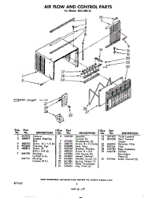 06 - Section parts for Whirlpool Air Conditioner AHJ00521 / from AppliancePartsPros.com