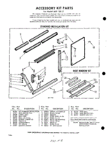 06 - Accessory Kit parts for Whirlpool Air Conditioner AXF13021 / from AppliancePartsPros.com
