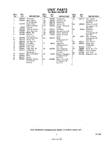 05 - Section parts for Whirlpool Air Conditioner AHJ10020 / from AppliancePartsPros.com