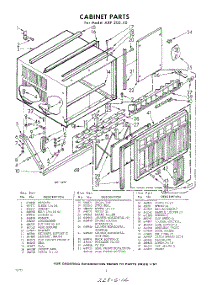 02 - Section parts for Whirlpool Air Conditioner AXF20040 / from AppliancePartsPros.com