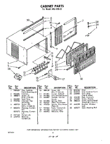 06 - Cabinet parts for Whirlpool Air Conditioner AHJ10022 / from AppliancePartsPros.com