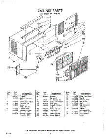 06 - Cabinet parts for Whirlpool Air Conditioner AHJP0520 / from AppliancePartsPros.com