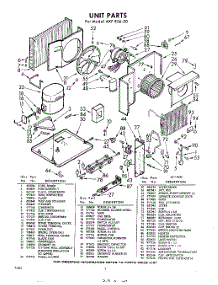 02 - Section parts for Whirlpool Air Conditioner AXFE0620 / from AppliancePartsPros.com