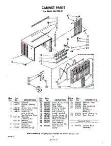 06 - Cabinet parts for Whirlpool Air Conditioner AHJP0521 / from AppliancePartsPros.com