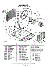 03 - Unit parts for Whirlpool Air Conditioner AWW10540 / from AppliancePartsPros.com