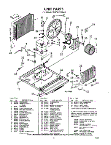 03 - Unit parts for Whirlpool Air Conditioner AWW15040 / from AppliancePartsPros.com