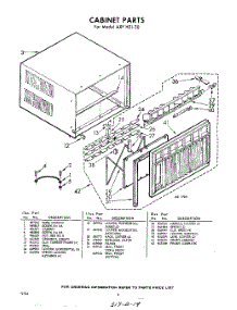 06 - Cabinet parts for Whirlpool Air Conditioner AXFH2130 / from AppliancePartsPros.com