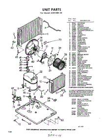 04 - Section parts for Whirlpool Air Conditioner AXH08020 / from AppliancePartsPros.com