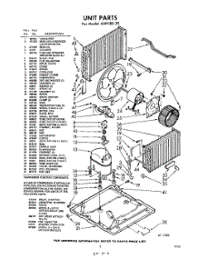 03 - Unit parts for Whirlpool Air Conditioner AXH18030 / from AppliancePartsPros.com