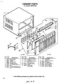 02 - Cabinet parts for Whirlpool Air Conditioner AXH21030 / from AppliancePartsPros.com