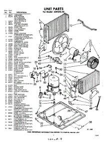 03 - Unit parts for Whirlpool Air Conditioner AXH21030 / from AppliancePartsPros.com