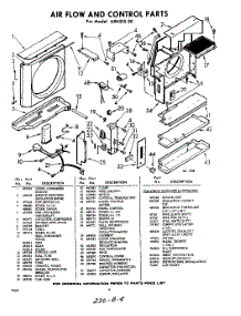04 - Air Flow And Control , Lit / Optional parts for Whirlpool Air Conditioner AXH21030 / from AppliancePartsPros.com