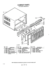 02 - Cabinet parts for Whirlpool Air Conditioner AXH22030 / from AppliancePartsPros.com
