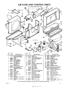 03 - Section parts for Whirlpool Air Conditioner AXH27030 / from AppliancePartsPros.com