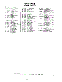 03 - Section parts for Whirlpool Air Conditioner AXH27031 / from AppliancePartsPros.com