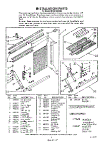 09 - Installation , Lit / Optional parts for Whirlpool Air Conditioner BHAC1830XS0 / from AppliancePartsPros.com