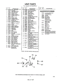 03 - Section parts for Whirlpool Air Conditioner AVTE127131 / from AppliancePartsPros.com