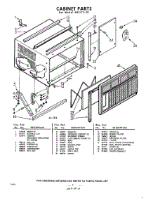 02 - Cabinet parts for Whirlpool Air Conditioner AXL17530 / from AppliancePartsPros.com