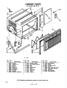 02 - Cabinet parts for Whirlpool Air Conditioner AXL17930 / from AppliancePartsPros.com