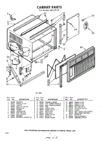02 - Cabinet parts for Whirlpool Air Conditioner AXL17931 / from AppliancePartsPros.com