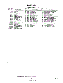 05 - Section parts for Whirlpool Air Conditioner AXL17931 / from AppliancePartsPros.com