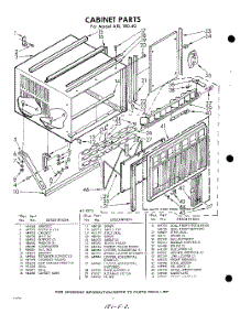 02 - Cabinet parts for Whirlpool Air Conditioner AXL18040 / from AppliancePartsPros.com
