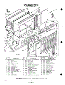 02 - Cabinet parts for Whirlpool Air Conditioner AXL18041 / from AppliancePartsPros.com