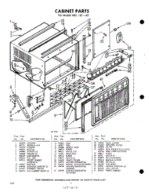 02 - Cabinet parts for Whirlpool Air Conditioner AXL18140 / from AppliancePartsPros.com