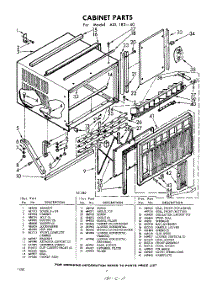 02 - Cabinet parts for Whirlpool Air Conditioner AXL18240 / from AppliancePartsPros.com