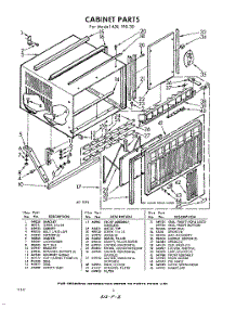 02 - Cabinet parts for Whirlpool Air Conditioner AXL19030 / from AppliancePartsPros.com