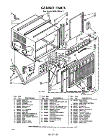 02 - Cabinet parts for Whirlpool Air Conditioner AXL19040 / from AppliancePartsPros.com