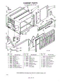 02 - Cabinet parts for Whirlpool Air Conditioner AXL19930 / from AppliancePartsPros.com