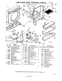 03 - Air Flow And Control , Lit / Optional parts for Whirlpool Air Conditioner AXL19930 / from AppliancePartsPros.com