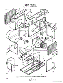 02 - Section parts for Whirlpool Air Conditioner AVTH082110 / from AppliancePartsPros.com