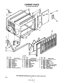 02 - Cabinet parts for Whirlpool Air Conditioner AXL22030 / from AppliancePartsPros.com