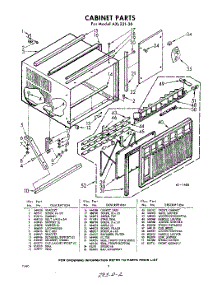 02 - Section parts for Whirlpool Air Conditioner AXL22130 / from AppliancePartsPros.com