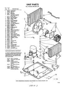 03 - Section parts for Whirlpool Air Conditioner AXL22130 / from AppliancePartsPros.com