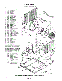 04 - Section parts for Whirlpool Air Conditioner AXL22230 / from AppliancePartsPros.com