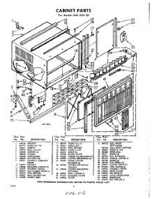 02 - Cabinet parts for Whirlpool Air Conditioner AXL22430 / from AppliancePartsPros.com