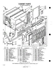 02 - Cabinet parts for Whirlpool Air Conditioner AXL22440 / from AppliancePartsPros.com