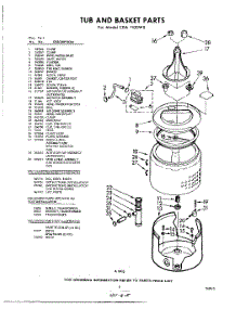 05 - Tub And Basket , Lit / Optional parts for Whirlpool Washer CDA1100W0 / from AppliancePartsPros.com