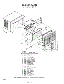 06 - Cabinet parts for Whirlpool Air Conditioner ADM08090 / from AppliancePartsPros.com