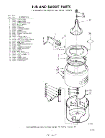 05 - Tub And Basket parts for Whirlpool Washer CDA1100W2 / from AppliancePartsPros.com