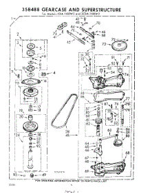 06 - 358488 Gear Case And Superstructure parts for Whirlpool Washer CDA1100W2 / from AppliancePartsPros.com