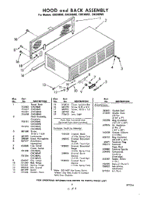 09 - Hood And Back , Lit / Optional parts for Whirlpool CHCH8WE / from AppliancePartsPros.com