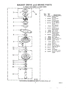 09 - Basket Drive And Brake parts for Whirlpool Washer CDA1100W5 / from AppliancePartsPros.com