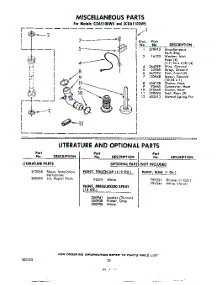 10 - Lit / Optional parts for Whirlpool Washer CDA1100W5 / from AppliancePartsPros.com